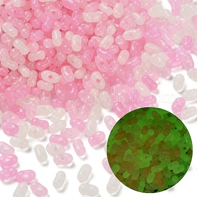 Светящиеся прозрачные акриловые бусины LACR-D009-01F-1