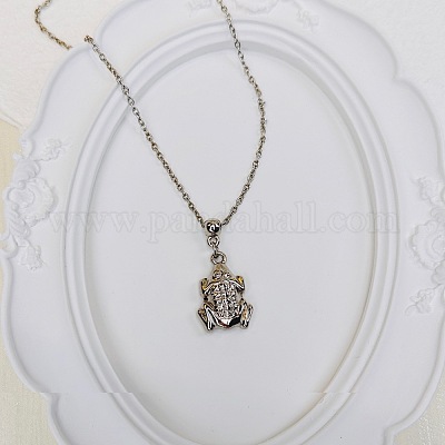 Европейский минималистский кулон из пластика CCB с железным кабелем и цепочкой для женщин и девочек WF8696-2-1