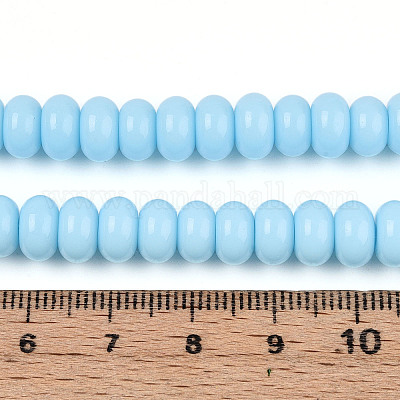 Непрозрачные с напылением стеклянные бусины GLAA-ZX008-8mm-18J-1