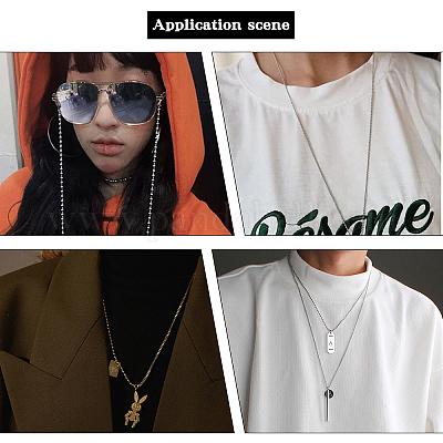 Наборы для самостоятельного изготовления ожерелья из шариковой цепи из нержавеющей стали 304 DIY-UN0001-52-1