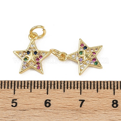 Латунные микро проложить кубического циркония подвески KK-C093-26A-G-1