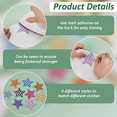 3 комплект полиэстеровой ткани для вышивки и пришивания аппликаций PATC-FG0002-52-1