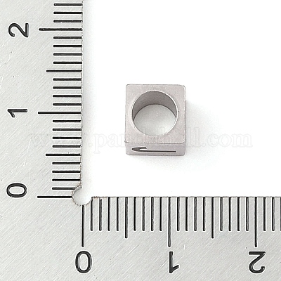 Европейские бусины из нержавеющей стали 201 STAS-M058-01J-P-1