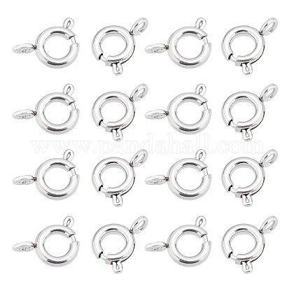 UNICRAFTALE 30pcs Spring Ring Clasps Stainless Steel Spring Clasps Close Ring Open Round Spring Ring for Jewelry Making 5mm STAS-UN0028-99-1