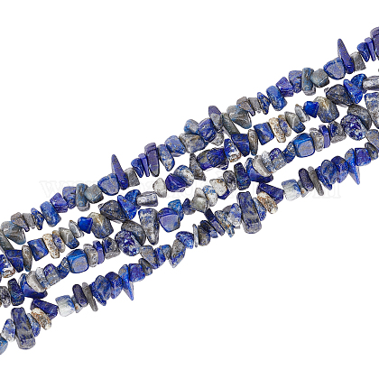ARRICRAFT Natural Lapis Lazuli Chip Beads Strands G-AR0003-07-1