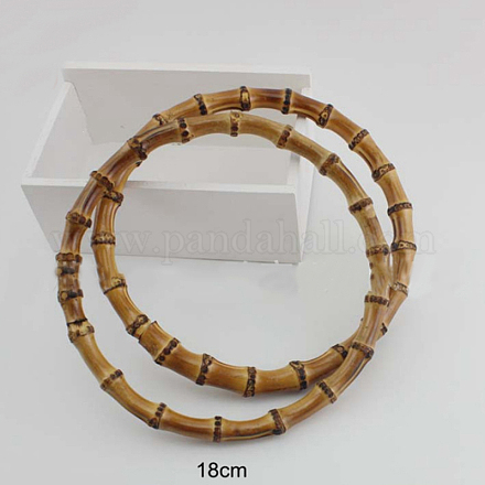 竹袋ハンドル  輪状の  バッグ交換用アクセサリー  淡い茶色  18cm PURS-PW0001-212A-1