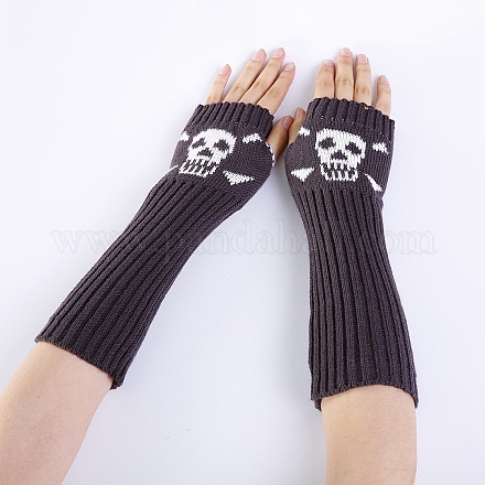 Polyacrylonitrile Fiber Yarn Knitting Long Fingerless Gloves COHT-PW0001-18D-1