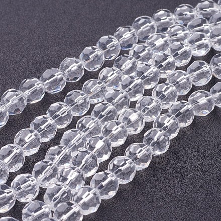 Glass Beads Strands GF10mmC01Y-1