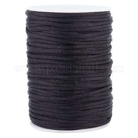 PandaHall 3mm Rattail Silk Cord WCOR-WH0003-01B-03-1