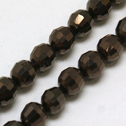 Electroplate Glass Beads Strands EGLA-E009-6mm-F07-1