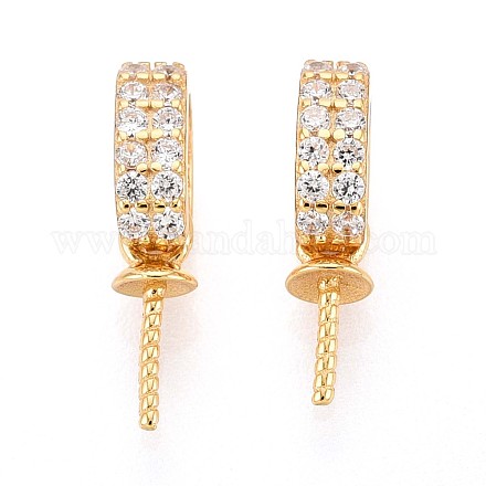 925 кулон поручитель из стерлингового серебра с микро-покрытием из кубического циркония STER-N016-89G-1