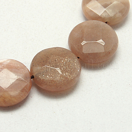 Chapelets de perles de sunstone naturelle naturelles G-G220-14x5mm-16-1