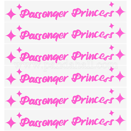 Pegatinas autoadhesivas de princesa de pasajeros de pvc para coche STIC-WH0013-11B-1