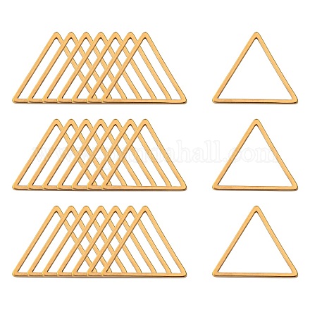 304ステンレススチール製フレームコネクター  三角形  ゴールドカラー  16x18x0.8mm STAS-S079-28B-1