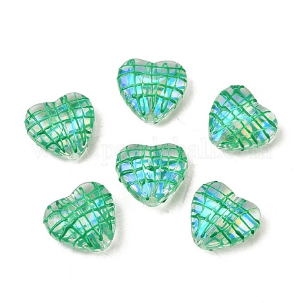 Прозрачные стеклянные эмалевые бусины GLAA-S388-01E-1