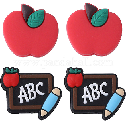 10шт 2 стиля силиконовые бусины SIL-SC0001-57-1