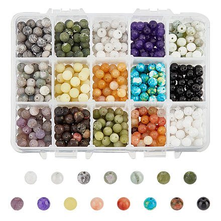 Nbeads 750 perles de pierres précieuses naturelles de 6 mm G-NB0003-89-1