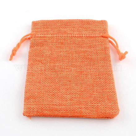 Bolsas con cordón de imitación de poliéster bolsas de embalaje ABAG-R005-9x7-11-1