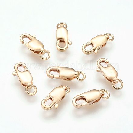 Yellow Gold Filled Lobster Claw Clasps KK-G162-4x10x2mm-2-1