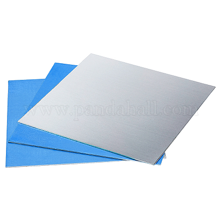 PH PandaHall 6pcs Blank Aluminium Sheets Thin Aluminum Stamping Sheets Practice Panel Plate Metal Craft for Jewelry Making Hand Stamping Embossing Etching TOOL-PH0017-19C-1