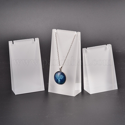 Organic Glass Necklace Display Stand Sets NDIS-N017-02-1