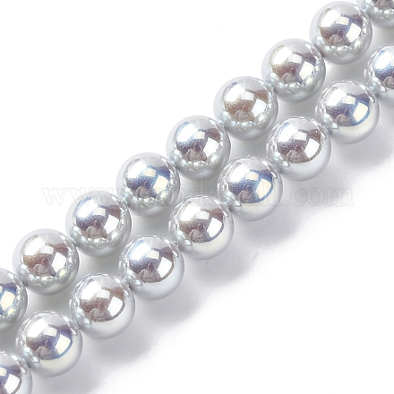 УФ-покрытие перламутровые стеклянные жемчужные бусины нити GLAA-F128-01A-T12-1