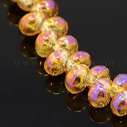Electroplate Glass Beads Strands EGLA-J033-A-F02-1