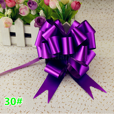 花を引く弓  結婚式の誕生日パーティーデコレーション  暗紫色  120x3cm  1連売り/箱 AJEW-WH0046-01E-1