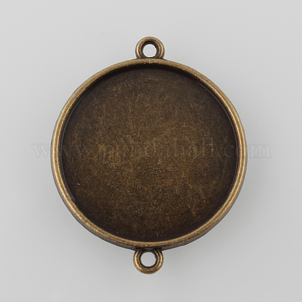 Antike tibetische Bronze-Legierung Cabochon-AnschlussFassungen X-TIBE-M022-01AB-NF-1