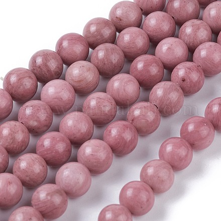 Chapelets de perles en rhodonite naturelle X-G-L417-08-8mm-1