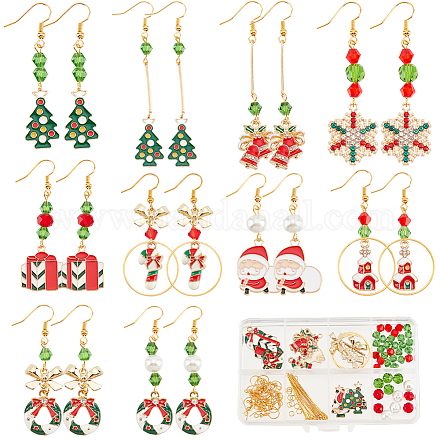 Kit per fare orecchini fai da te a tema natalizio di sunnyclue DIY-SC0022-80-1