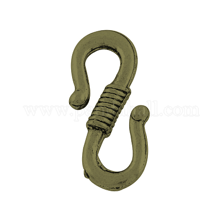 Tibetan Style Alloy S-Hook Clasps TIBE-385-AB-FF-1