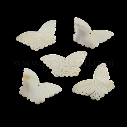Butterfly Freshwater Shell Pendants SHEL-F001-14-1