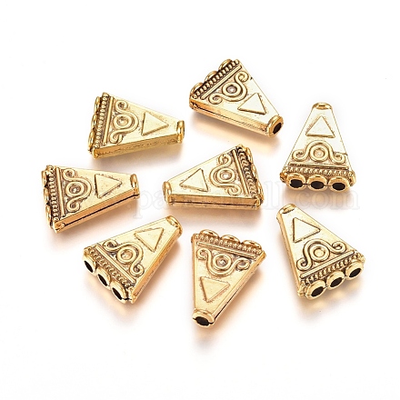 Tibetischen Stil Legierung Dreieck Perlen PALLOY-J589-08AG-1