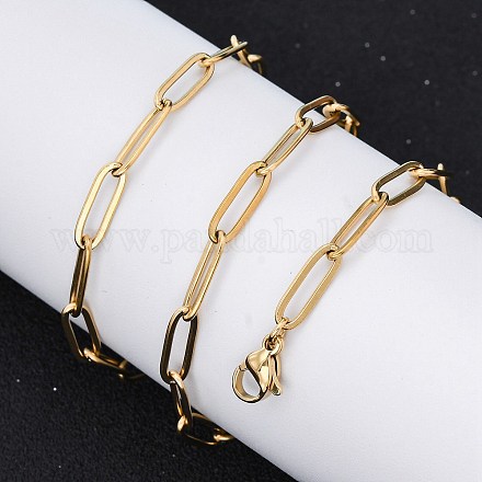 Цепочки-скрепки из нержавеющей стали 304 NJEW-U026-12G-1