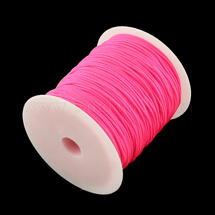 ナイロン糸  濃いピンク  1mm  約153.1ヤード（140m）/ロール NWIR-R013-1mm-F106-1