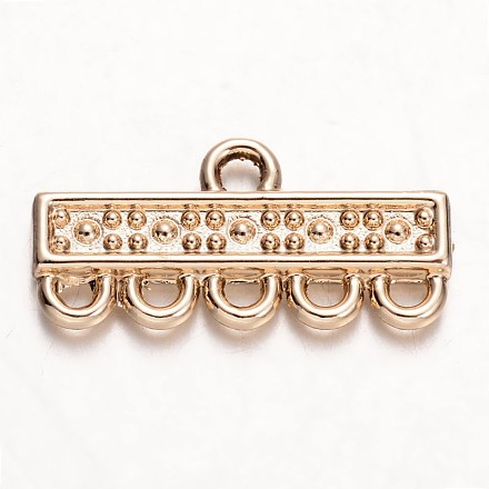 Cadmium Free & Nickel Free & Lead Free Alloy Rectangle Chandelier Component Links PALLOY-J689-02G-NR-1