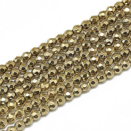Brins de perles d'hématite synthétiques X-G-S300-27D-2mm-1