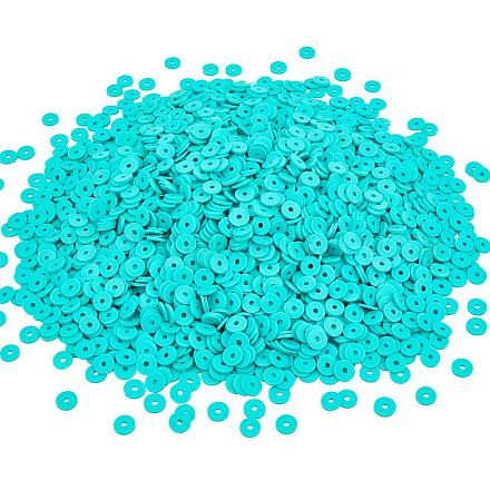 ARRICRAFT Flat Round Eco-Friendly Handmade Polymer Clay Beads CLAY-AR0001-18C-1