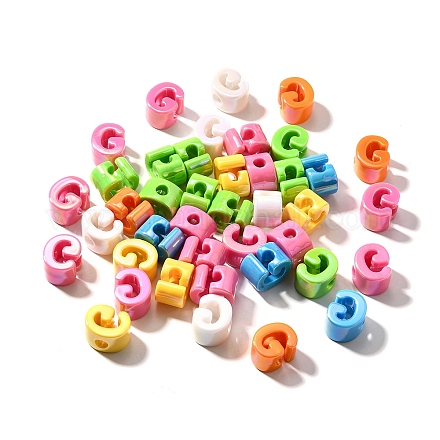 УФ-покрытие непрозрачные акриловые европейские бусины SACR-Z007-01G-1