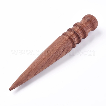 Slicker artesanal de cuero de palisandro natural TOOL-WH0119-51-1