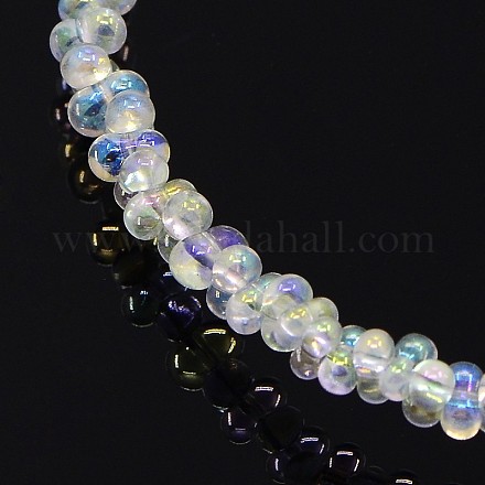 Chapelets de perles en verre électroplaqué EGLA-F031-D01-1