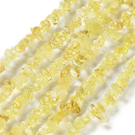 Chapelets de perles de citrine naturelle G-E607-A07-1