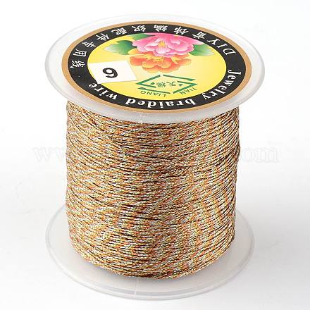丸いメタリック糸  刺しゅう糸  9プライ  カラフル  0.8mm  約65.61ヤード（60m）/ロール MCOR-L001-0.8mm-11-1