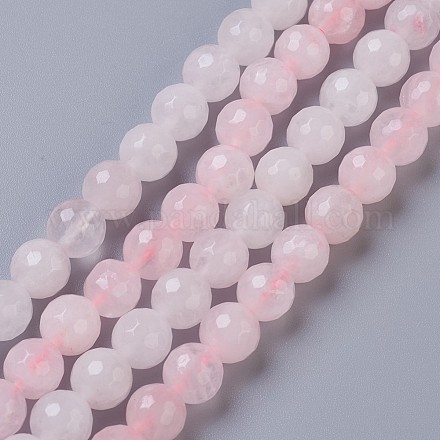 Natürlichen Rosenquarz Perlen Stränge X-G-C065-8mm-3-1