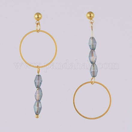(vendita di fabbrica di feste di gioielli) anelli di collegamento in ottone ciondolano gli orecchini EJEW-JE03818-05-1