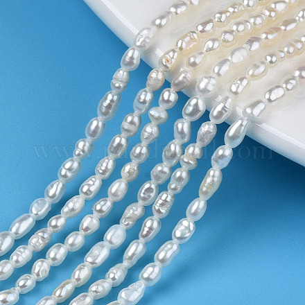 Brins de perles de culture d'eau douce naturelles PEAR-N012-02I-1