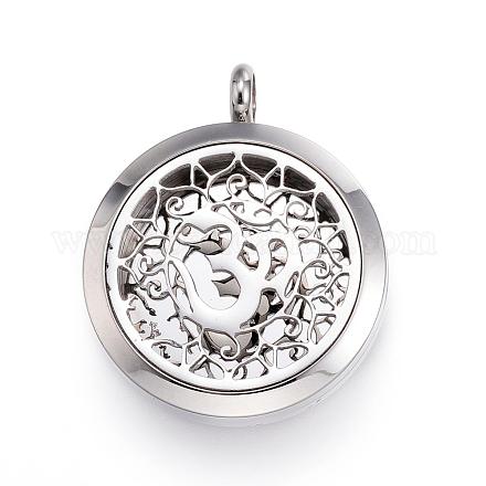 316 Surgical Stainless Steel Diffuser Locket Pendants STAS-H342-45P-1