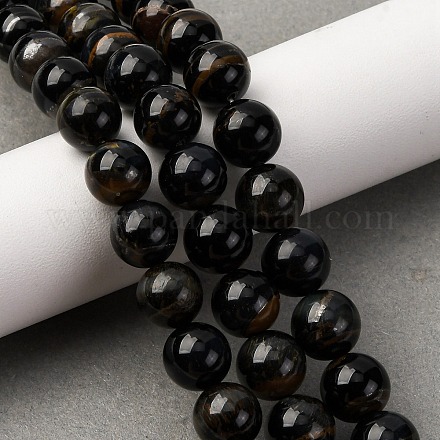 Нити железных бусин натурального синего тигрового цвета G-G286-A03-10mm-1