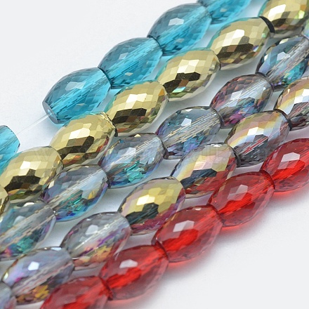 Chapelets de perles en verre électroplaqué EGLA-G025-1